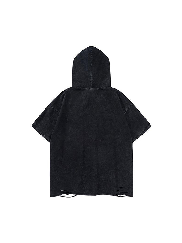 Little Devil Skull Print Short Sleeves-1